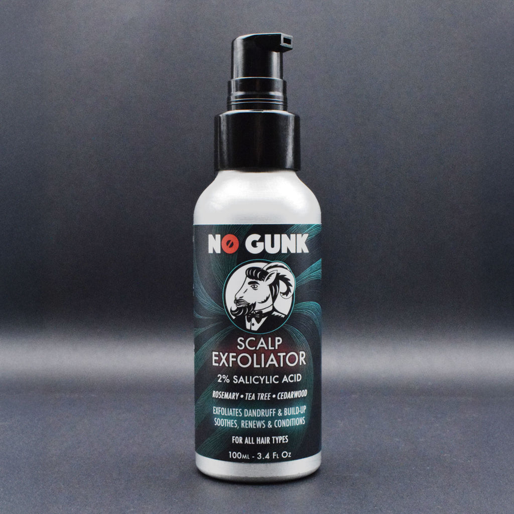NO GUNK scalp exfoliator – natural 2 % salicylic scrub that lifts buildup, fights dandruff, flakes & itchy, irritated scalp